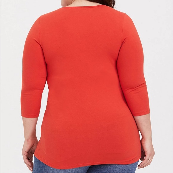 Torrid Orange Chic Top w/ Zipper Front - Picture 2 of 7